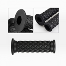 nzmegabuy black rubber-gel motorcycle handlebar grips with anti-slip diamond texture for 22mm bars