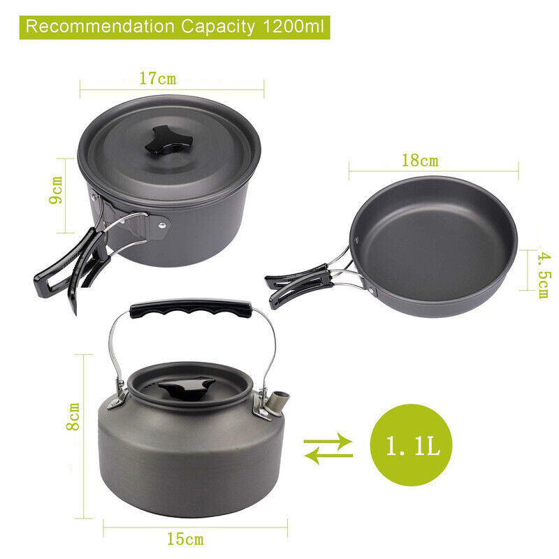 Camping Cookware Set Green