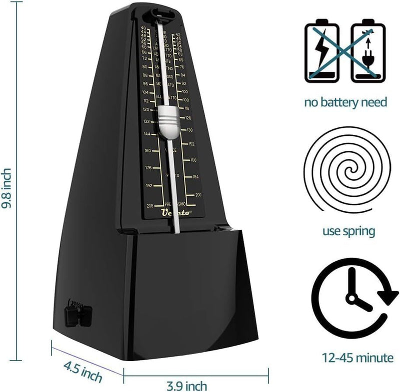 Metronome Standard Universal Mechanical Metronome for Piano Guitar Violin