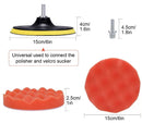 Car Polisher Buffer Cleaning Kit Polishing Waxing Buffing Sponge Pads