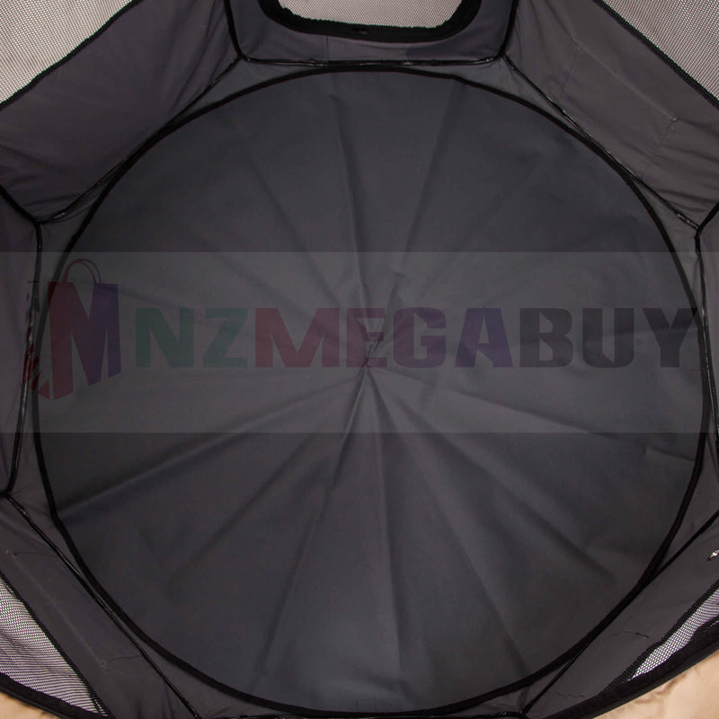 Pet Playpen Soft Crate Cage Portable Grey