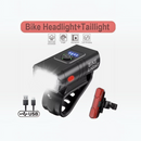 nzmegabuy USB rechargeable black LED bike headlight and red taillight set with mounting straps