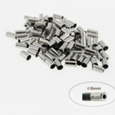 nzmegabuy 100-pack of 5mm silver metal bike cable housing end caps for brake cable maintenance and protection