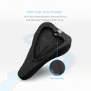 nzmegabuy 3D gel bike seat cover in black with non-slip grip texture for comfortable cycling and shock absorption