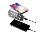 3 in 1 Alarm Clock Wireless Charger With Bluetooth Speaker - Black