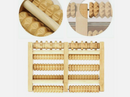 LARGE Wooden Foot Pain Massager 5 Roller Care Reflexology Relax Stress Relief