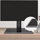 nzmegabuy universal tabletop TV stand with a black glass base and central support for 32 to 55 inch screens