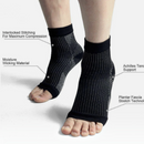 nzmegabuy black compression arch support socks for plantar fasciitis with moisture-wicking fabric and open-toe design