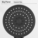 nzmegabuy high-pressure handheld shower head with a large 12cm black panel and silicone nozzles for rainfall spray
