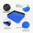 nzmegabuy double layer blue gel honeycomb seat cushion with non-slip magnetic base and washable zippered cover