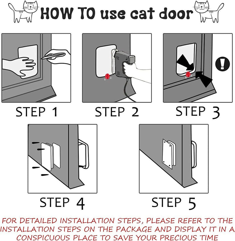 Pet Door With Lock For Cat Puppy Dog Door With Lock