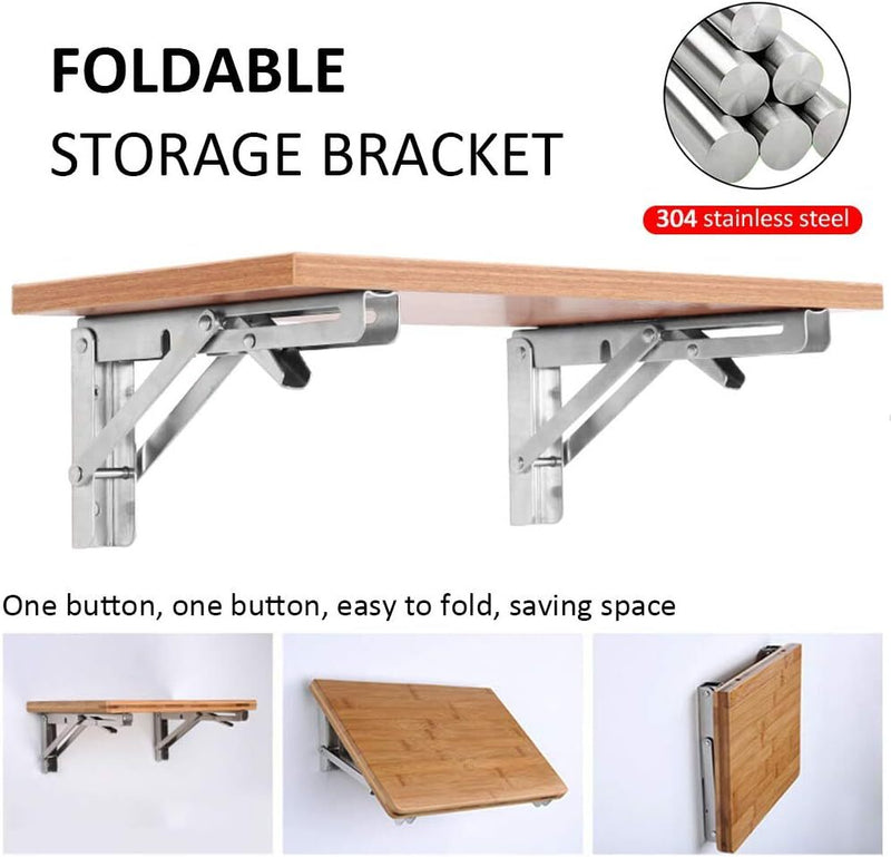 Heavy Duty Stainless Steel Folding Bracke * 3 Sizes