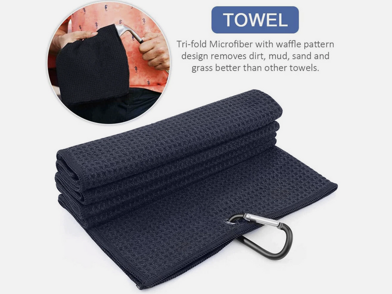 2pc Golf Towel  Black