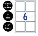 100x A4 Labels Sticker Paper Mailing Address Office Laser Inkjet (9 Patterns)
