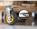 Heavy Duty 125mm Hard Rubber Swivel Caster Wheels – Industrial Transport Wheels