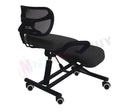 Kneeling Chair Ergonomic Office Chair Adjustable Posture Chair with Backrest Black