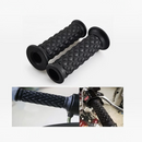 nzmegabuy black rubber-gel motorcycle handlebar grips with a diamond-textured anti-slip surface for 22mm bars