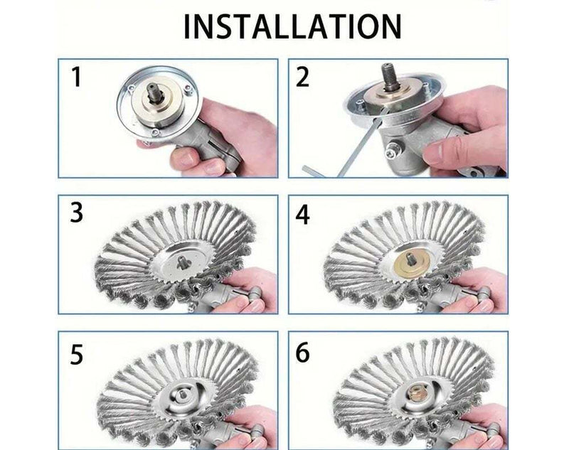 8 Inch Steel Wire Brush Cutter Trimmer Head Sets In Stock Deal