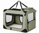 Collapsible Soft Dog Travel Crate | Foldable Pet Cage | Grass Green | 6 Sizes