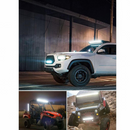 nzmegabuy 45cm 360W LED off-road spot light bar mounted on a truck and ATV for bright white long-range illumination