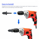 nzmegabuy black high-carbon steel swaging tool drill bit being attached to a hand electric drill for HVAC copper pipes