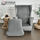 Wingback Sofa Covers Velvet *Grey