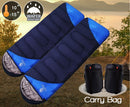 Camping Envelope Sleeping Bag Single -15°C Blue