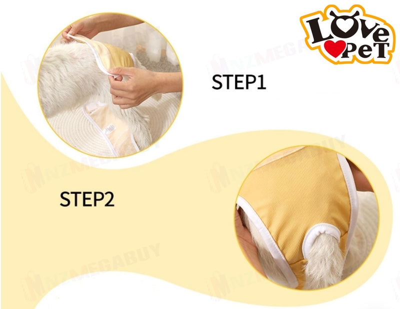 Female Pet Dog Puppy Washable Diaper Pants Sanitary Nappy "5 Sizes available