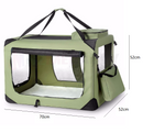 Collapsible Soft Dog Travel Crate | Foldable Pet Cage | Grass Green | 6 Sizes