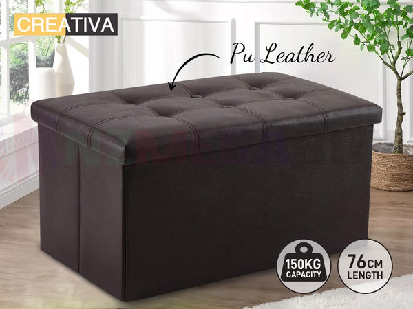 Storage Ottoman, Stable & Sturdy, Foldable Space Saver, Soft Sofa Sponge