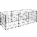8 Panel Dog Playpen 76cm | Foldable Pet Exercise Pen | Black