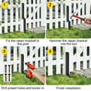 2-Pack Steel Fence Post Repair Anchors – 88cm