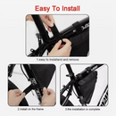 nzmegabuy waterproof black triangle bike frame bag showing easy velcro strap installation on a bicycle frame