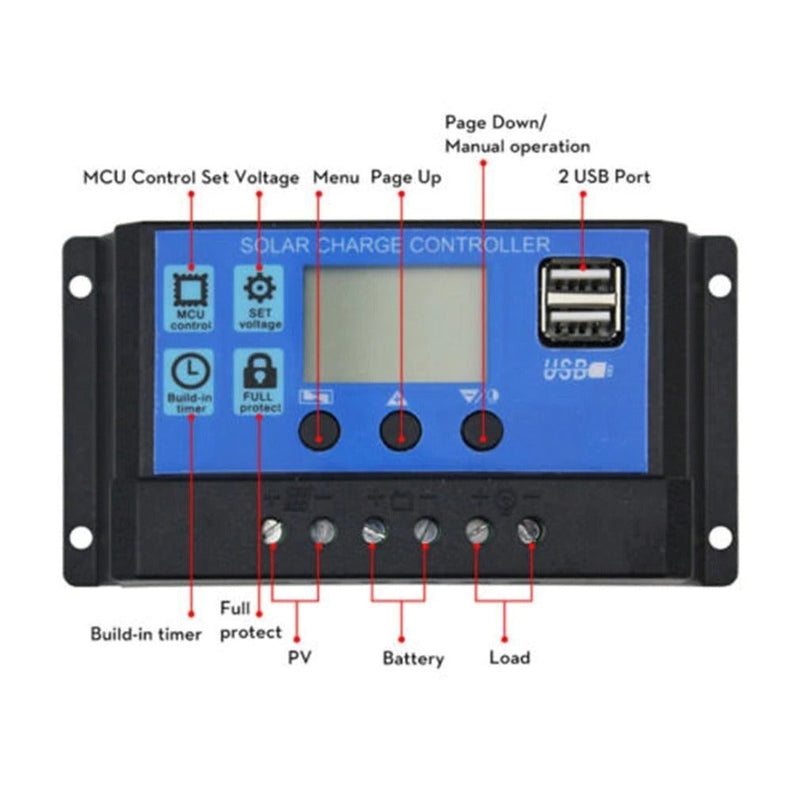 Solar Charge Controller 12V/24V * 2 Sizes