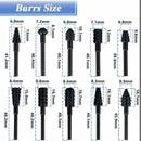 nzmegabuy 10-piece high-carbon steel rotary burr drill bit set with various shapes and dimensions for woodworking