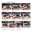 nzmegabuy 5D gloss black carbon fibre vinyl wrap installation tutorial showing step-by-step application on car trim