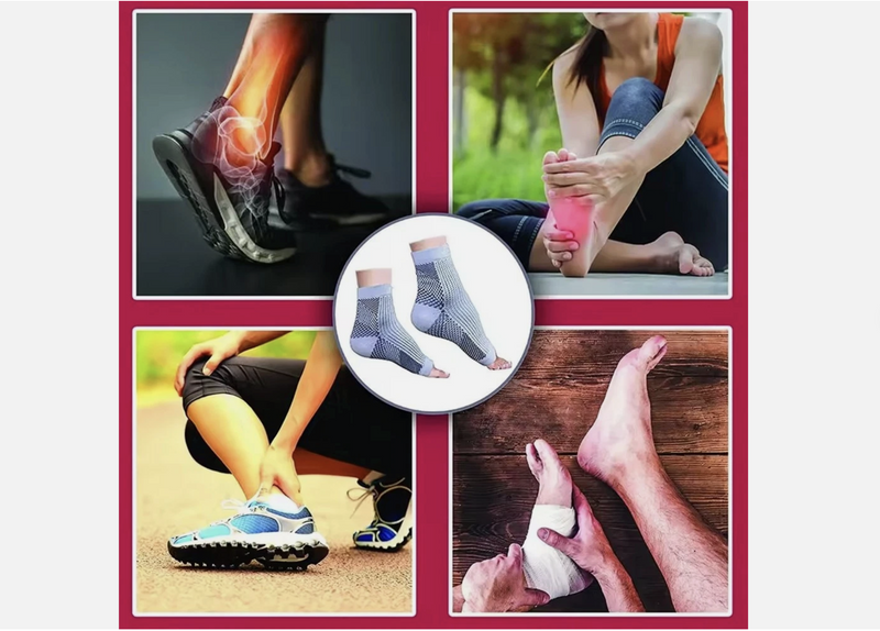 1 Pair Plantar Fasciitis Compression Socks Heel Foot Arch Pain Relief Support * 2 Sizes