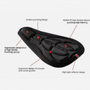 nzmegabuy black 3D gel bike seat cover with ergonomic grooves, high-density foam, and reflective safety strip