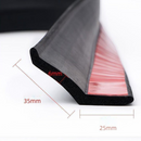 nzmegabuy black rubber garage door bottom seal strip with adhesive backing and detailed dimensions for weatherproofing