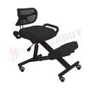 Kneeling Chair Ergonomic Office Chair Adjustable Posture Chair with Backrest Black