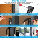nzmegabuy sliding patio door handle set installation guide showing six steps for mounting the black lockable handle