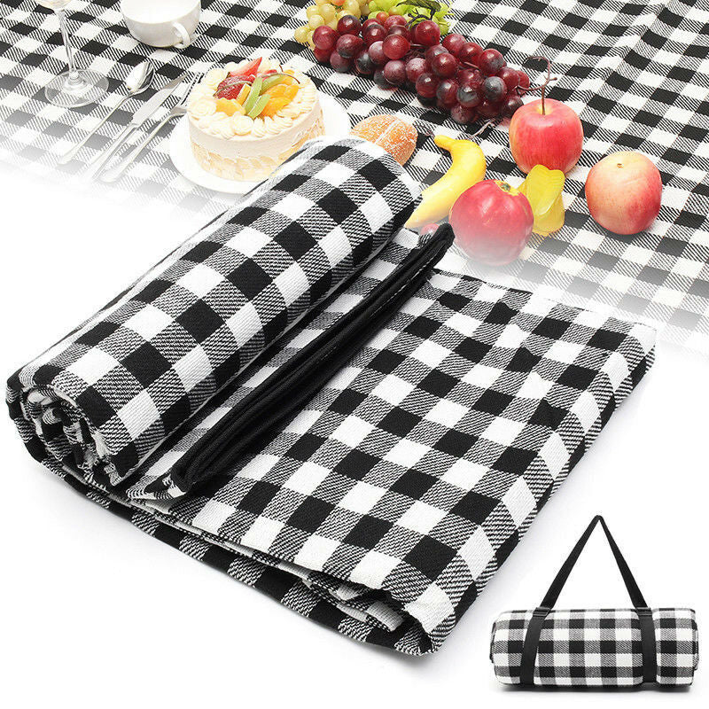 Large Picnic Blanket Premium Cashmere Rug Waterproof Mat Outdoor 200X200 * 2 Colors
