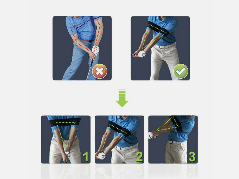 Golf Swing Training Aid Golf Arm Band Posture Motion Correction Belt