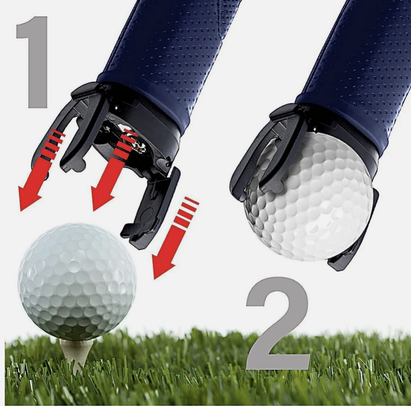 2 Golf Ball Pick Up Tool Retriever Putt Retriever Back Saver For Putter Grip
