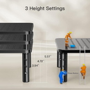 nzmegabuy black metal monitor stand riser with 3 adjustable height settings and perforated mesh surface