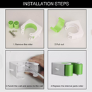 nzmegabuy mountain bike wall mount hook installation guide showing white and green plastic parts and mounting steps