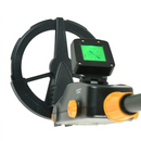 nzmegabuy metal detector featuring a black search coil and a green backlit LCD screen with sensitivity controls