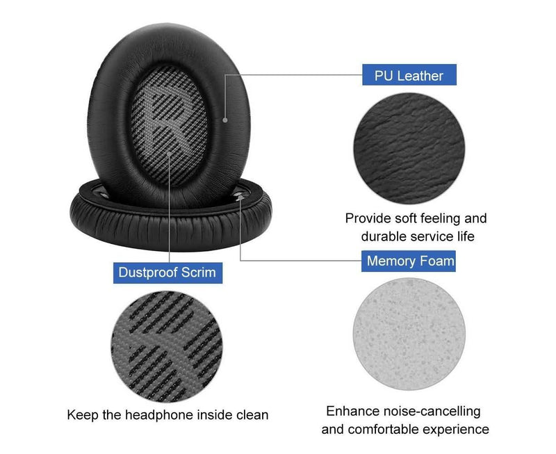 Replacement Ear Pads for Bose QC45 QuietComfort Headphones