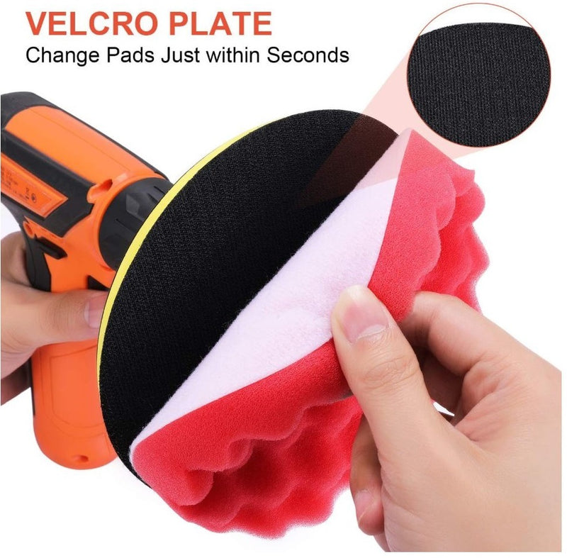 Car Polisher Buffer Cleaning Kit Polishing Waxing Buffing Sponge Pads