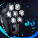 nzmegabuy 7D electric head shaver with seven rotary blades and digital battery display for a smooth grooming experience